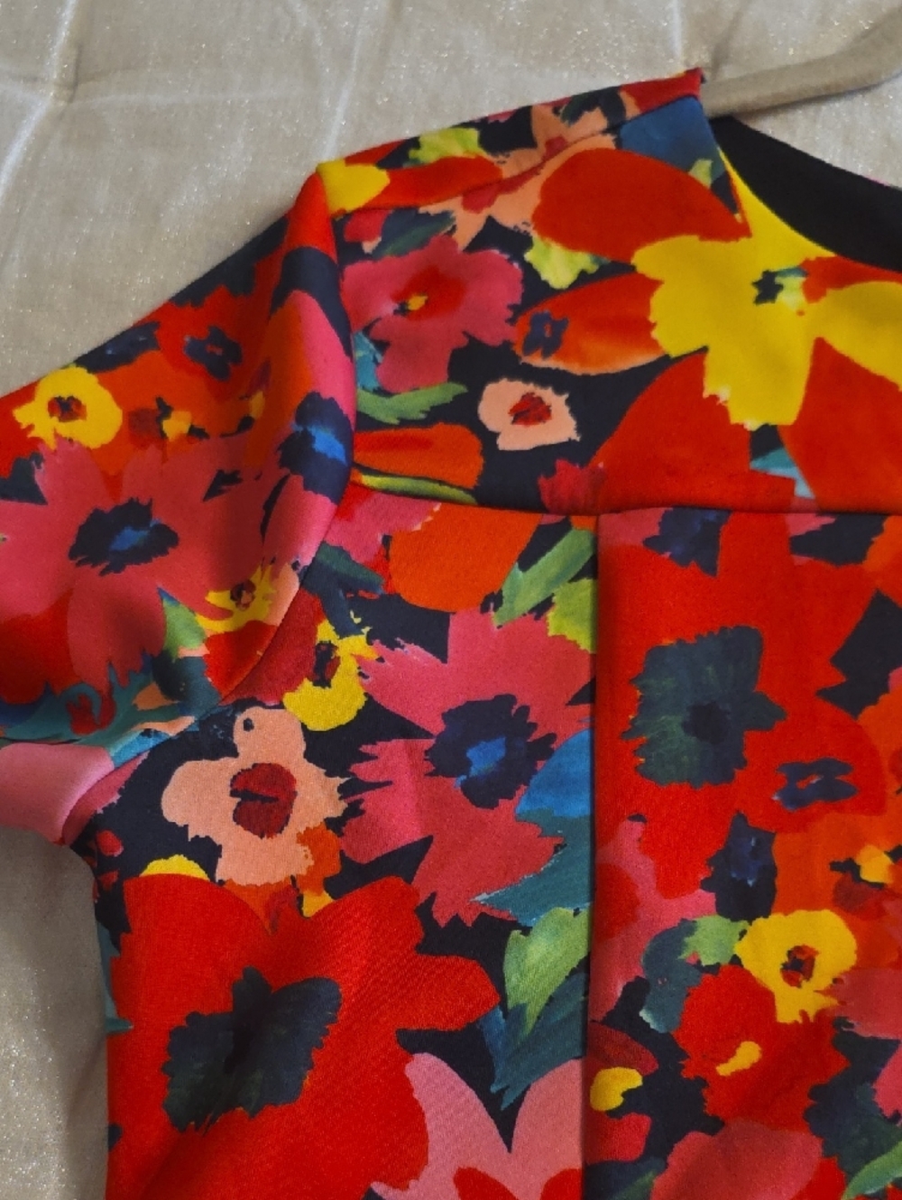 Alexia Admor Vibrant Floral Midi Dress in Pink, Red, Yellow and Green Size XL - Picture 8 of 13